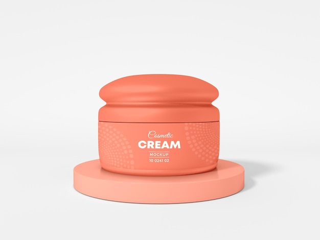 Mockup di imballaggio per contenitori di crema cosmetica