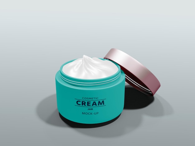 Mockup di bellezza per vasetto di crema cosmetica