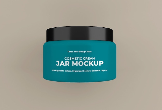 cosmetic cream jar mockup design