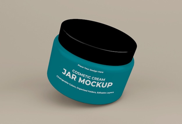 cosmetic cream jar mockup design