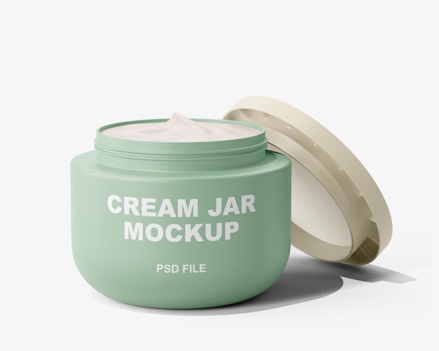 cosmetic cream jar mockup