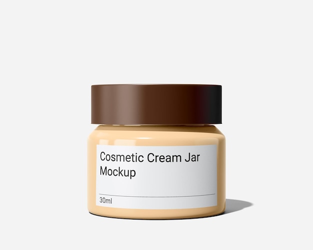 PSD cosmetic cream jar mockup