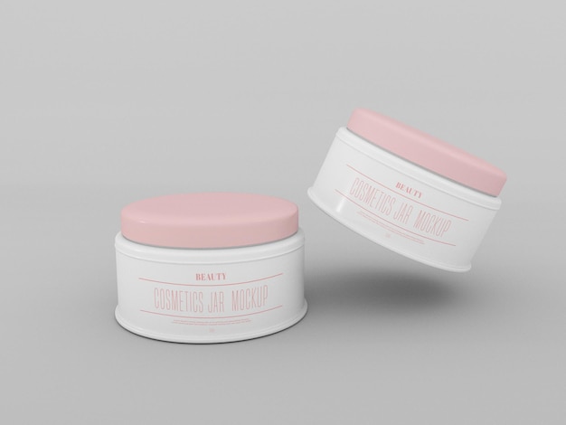 Cosmetic Cream Jars Mockup