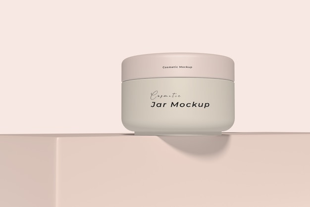 Cosmetic cream skin care product packaging mockup