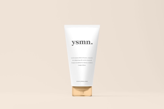 Cosmetic cream tube 3d mockup