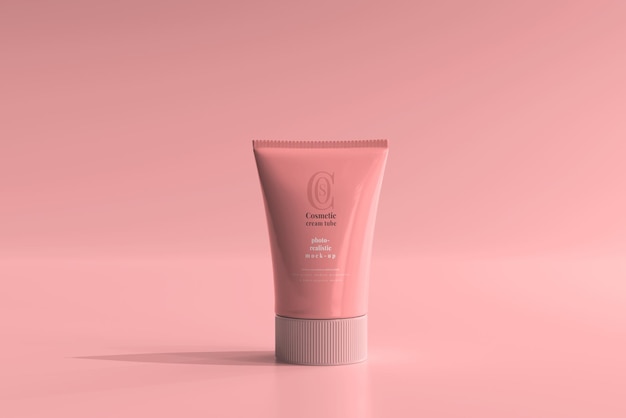 Cosmetic cream tube mockup