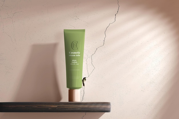 Cosmetic Cream Tube Mockup