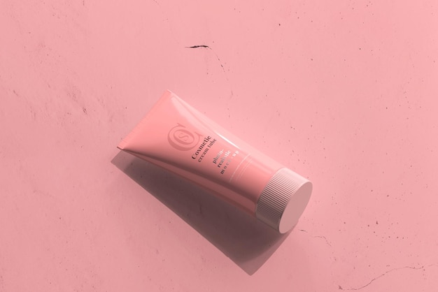 Cosmetic cream tube mockup