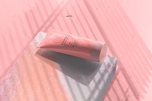 cosmetic cream tube mockup