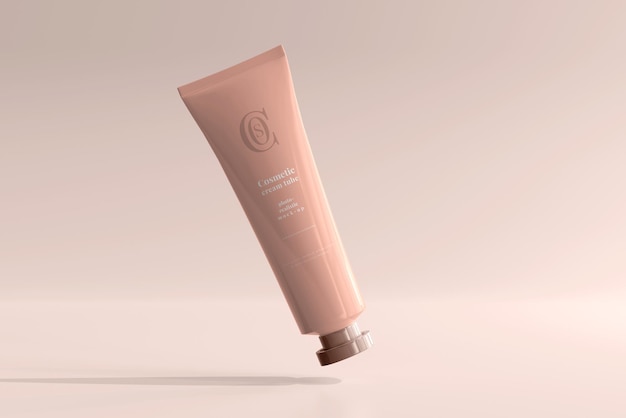 Cosmetic Cream Tube Mockup