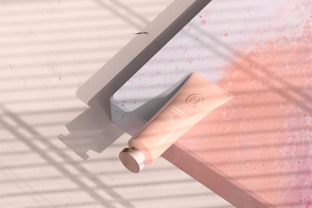 cosmetic cream tube mockup