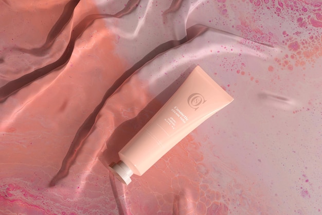 Cosmetic Cream Tube Mockup