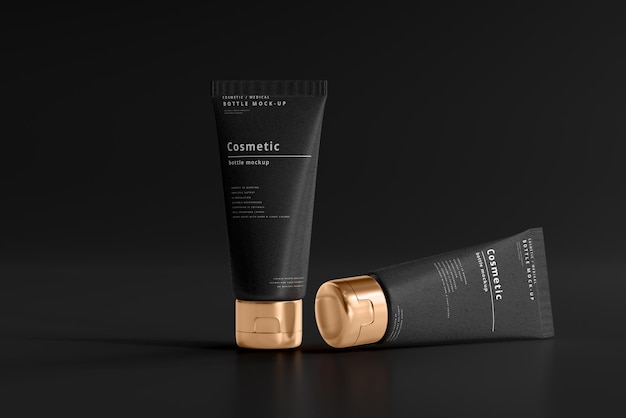 Cosmetic Cream Tube Mockup