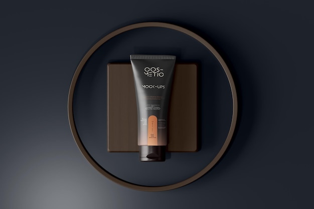 Mockup di tubo di crema cosmetica