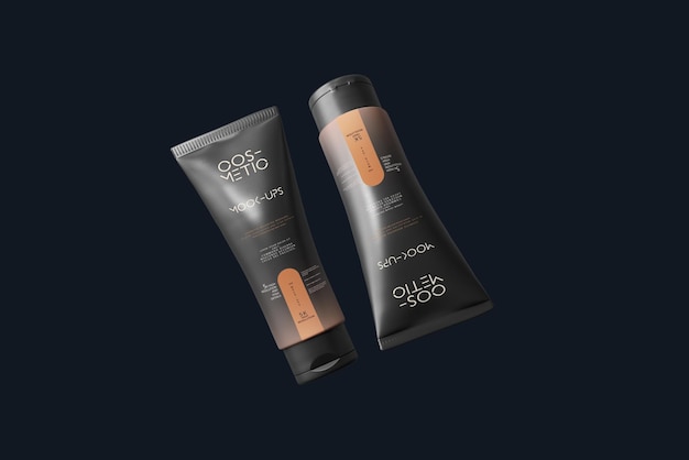 Cosmetic Cream Tube Mockup