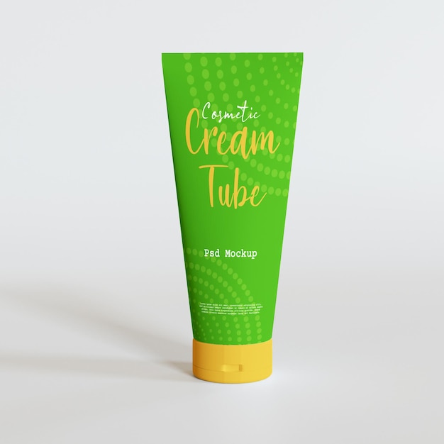 Cosmetic cream tube mockup