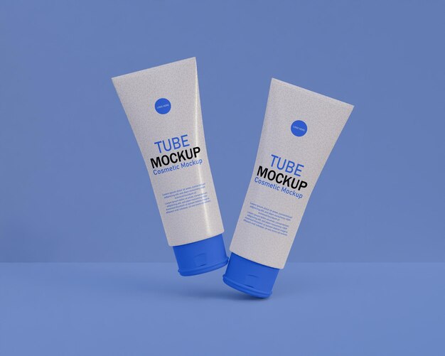 Mockup di tubo di crema cosmetica