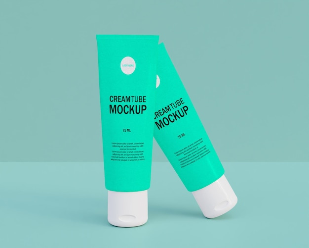 Cosmetic cream tube  mockup