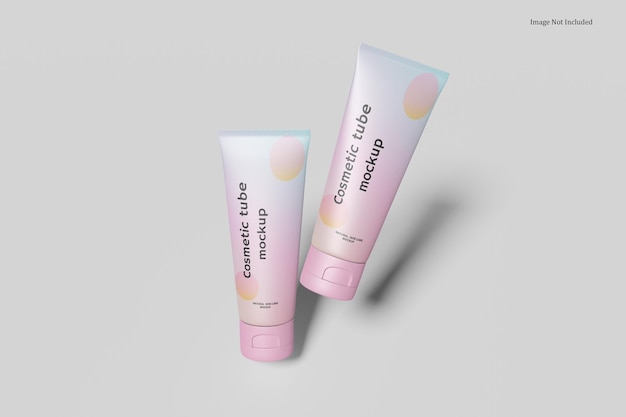 Cosmetic Cream Tube Mockup
