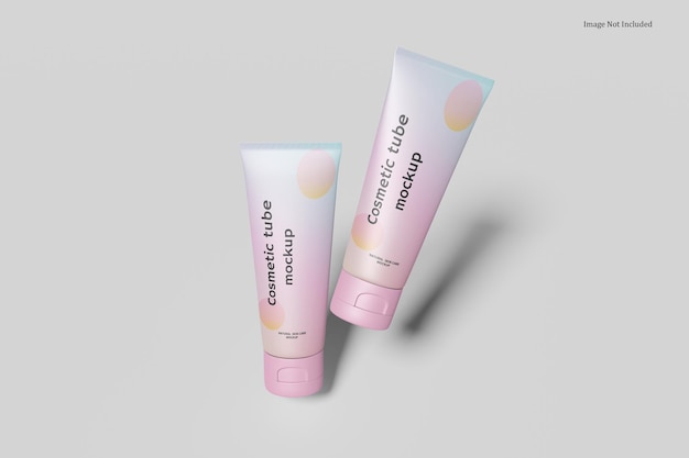 Cosmetic cream tube mockup