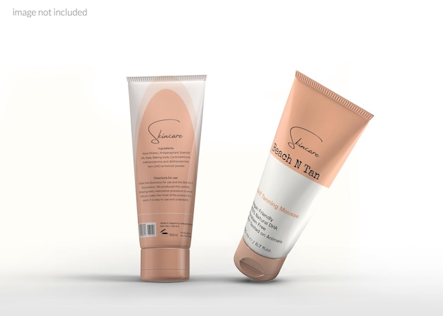 Cosmetic cream tube mockup