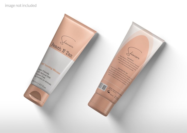 Cosmetic cream tube mockup