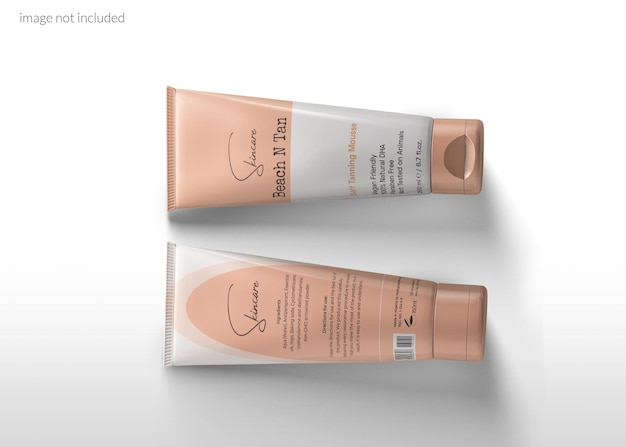 Cosmetic cream tube mockup