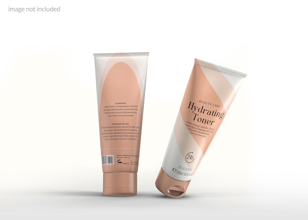 Cosmetic cream tube mockup