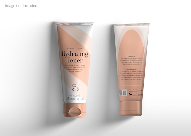 Cosmetic cream tube mockup