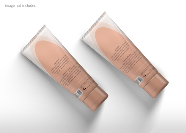 Cosmetic cream tube mockup