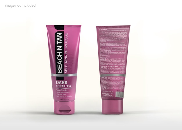 PSD cosmetic cream tube mockup