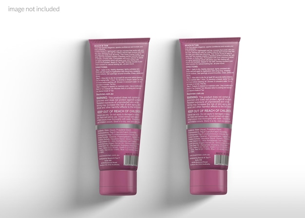 Cosmetic cream tube mockup