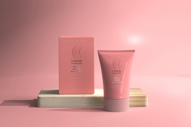 Mockup di tubo crema cosmetica