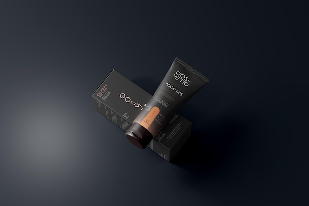 Cosmetic cream tube mockup