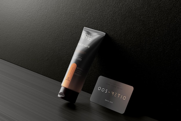 Cosmetic Cream Tube Mockup