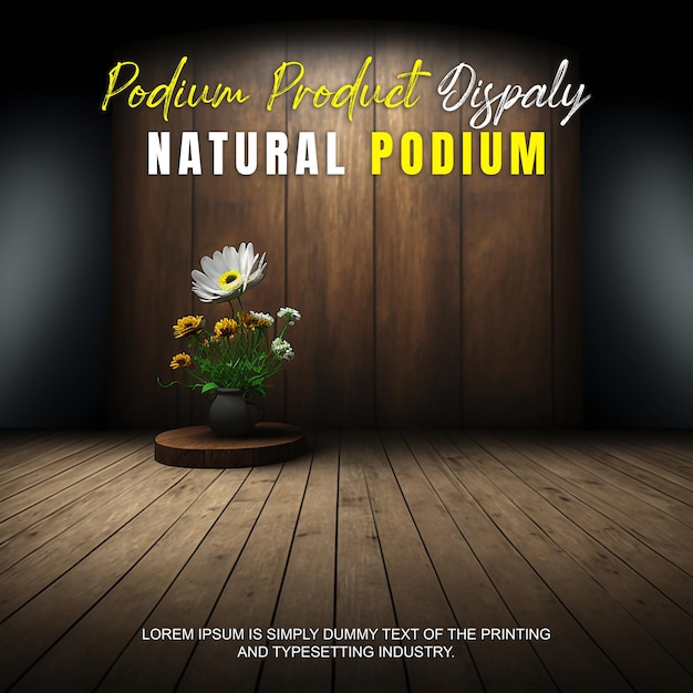 Cosmetic display product natural round podium stand podium scene for product presentation