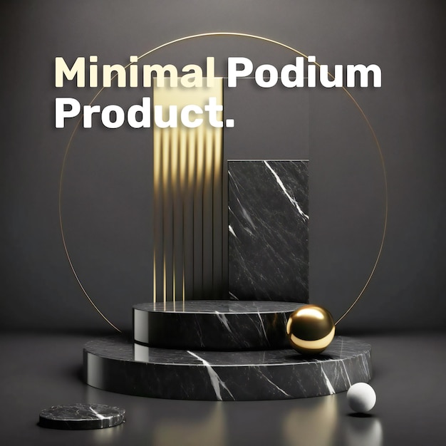 PSD cosmetic display product podium stand luxury podium scene for product display 3d rendering