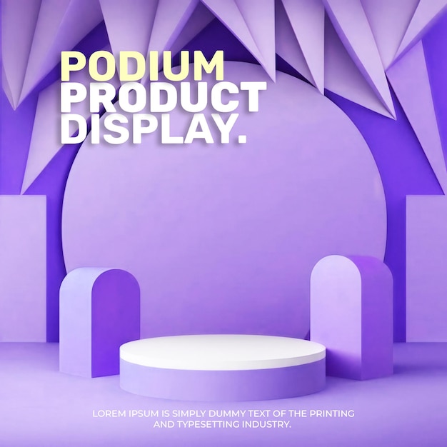 cosmetic display product podium stand minimal podium scene for product display 3d rendering