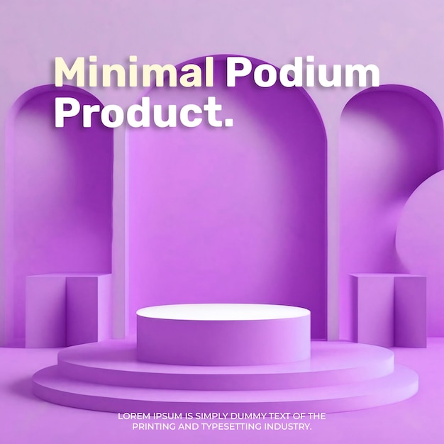 Cosmetic display product podium stand minimal podium scene for product display 3d rendering
