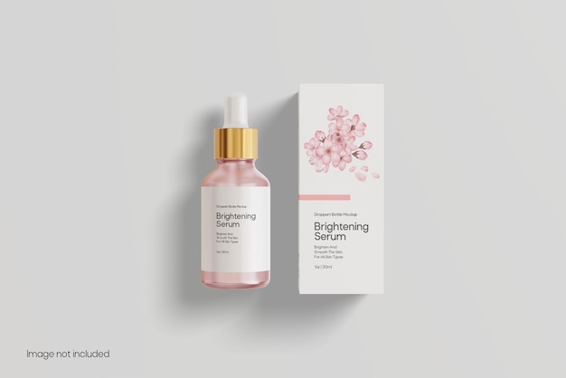 PSD mockup di flacone contagocce cosmetico