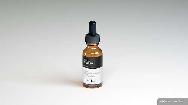 Cosmetic drops bottle mockup design con scatola