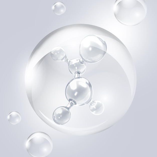 Cosmetic essence liquid bubbles molecules antioxidant of liquid bubble