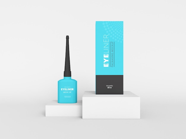 Mockup di packaging per eyeliner cosmetico