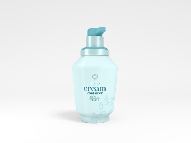 PSD cosmetic face cream container branding mockup