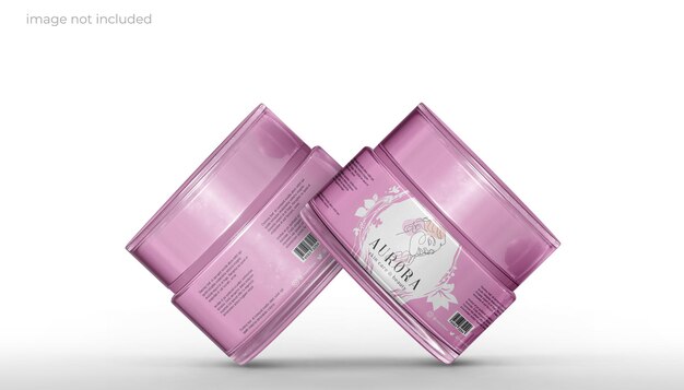 PSD cosmetic face cream jar mockup