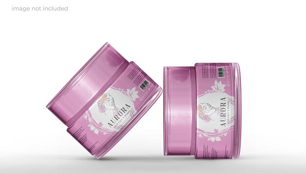 PSD cosmetic face cream jar mockup