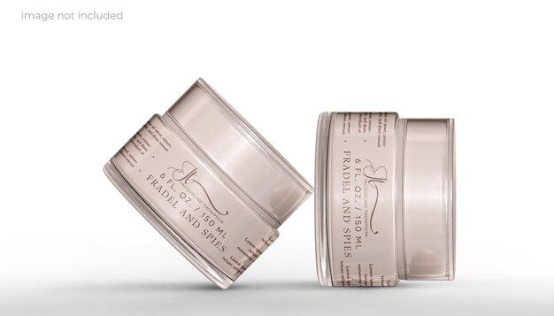 PSD cosmetic face cream jar mockup