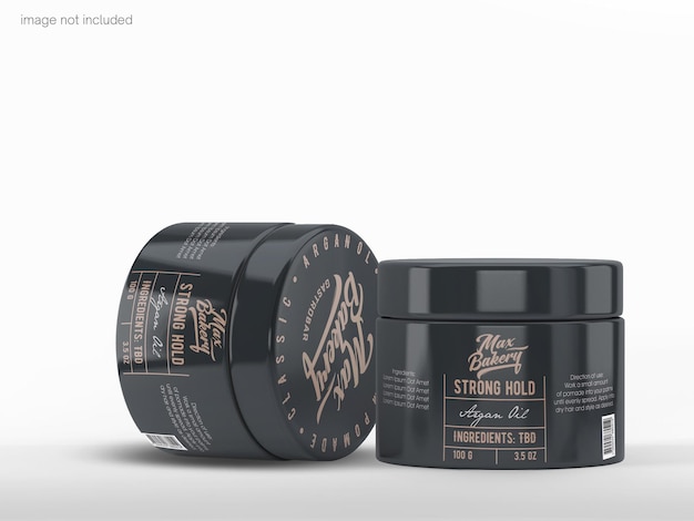 PSD cosmetic face cream jar mockup