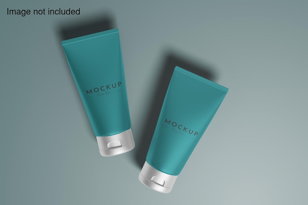 Mockup di tubo di schiuma cosmetica per il viso