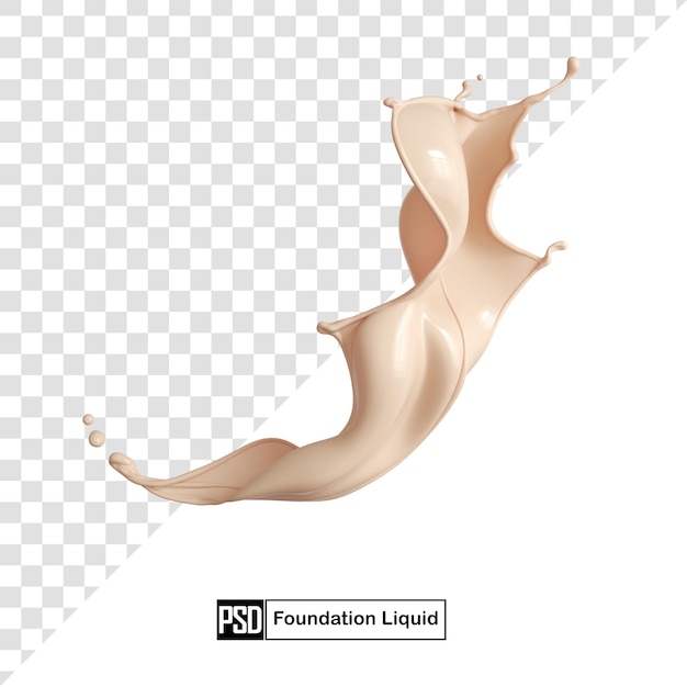 PSD cosmetic foundation liquid splash isolated